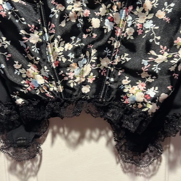 36C Floral Bustier Corset Style top Hook up Back - Picture 2 of 5